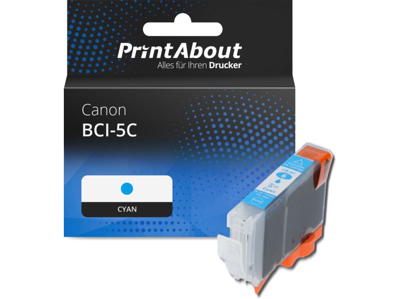 PrintAbout Druckerpatrone BCI-5C Cyan für Canon