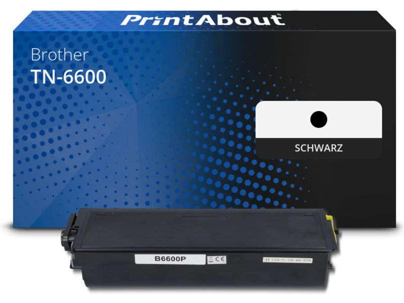 PrintAbout Toner TN-6600 Schwarz Hohe Kapazität für Brother