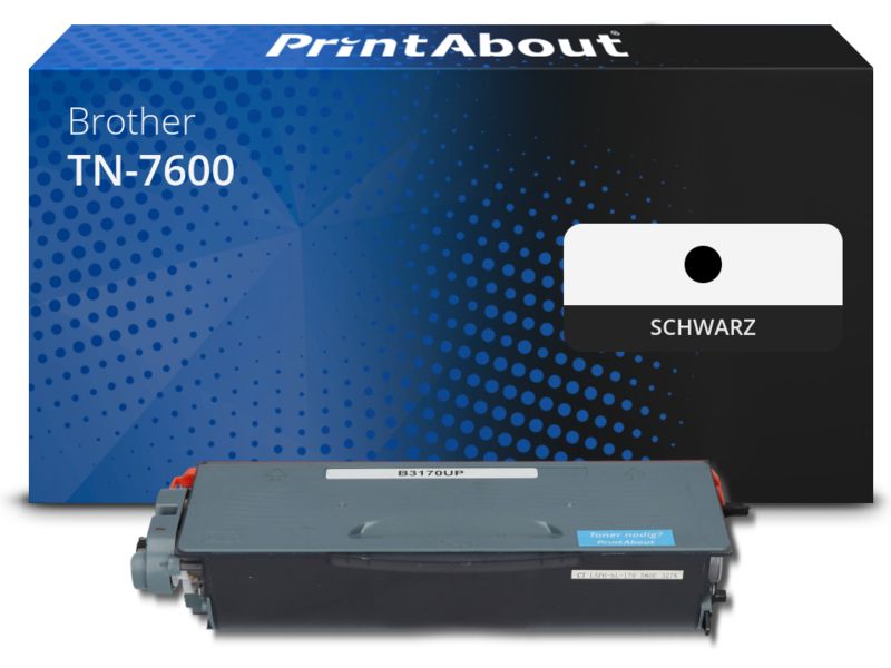 PrintAbout Toner TN-7600 Schwarz Hohe Kapazität für Brother