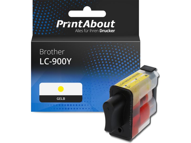 PrintAbout Druckerpatrone LC-900Y Gelb für Brother