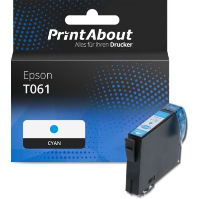 Druckerpatrone kompatibel mit Epson T061 (C13T061240) - Cyan
