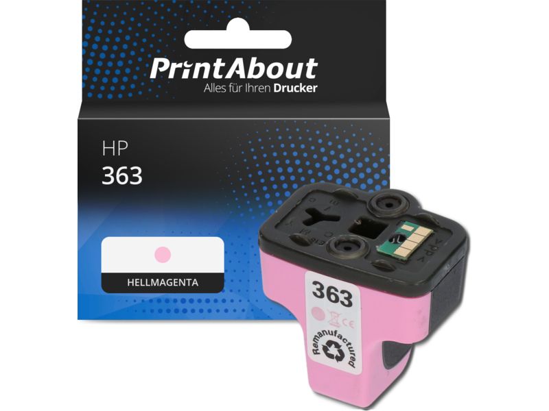 PrintAbout Druckerpatrone 363 (C8775EE) Hellmagenta für HP