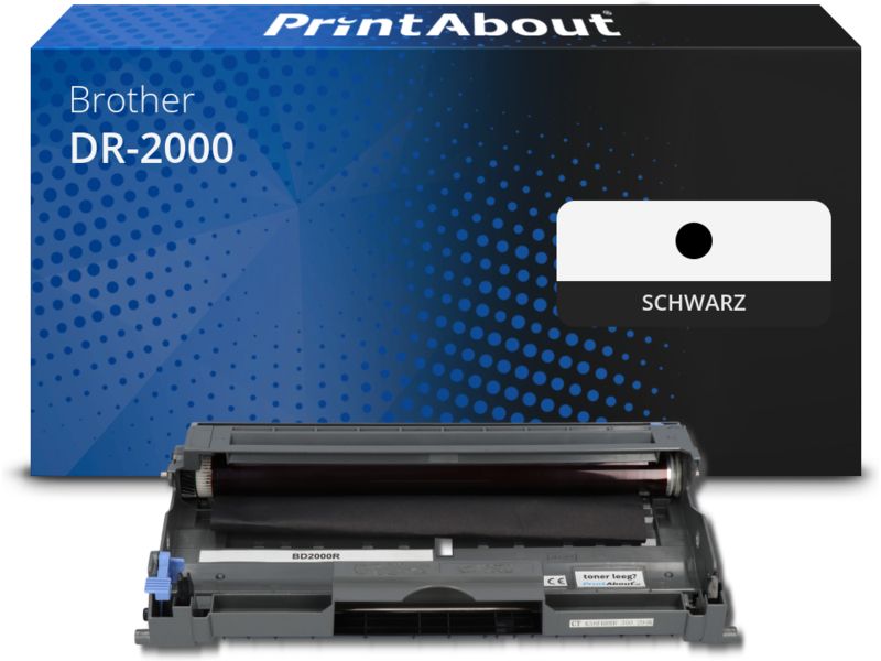 PrintAbout Trommel DR-2000 Schwarz für Brother