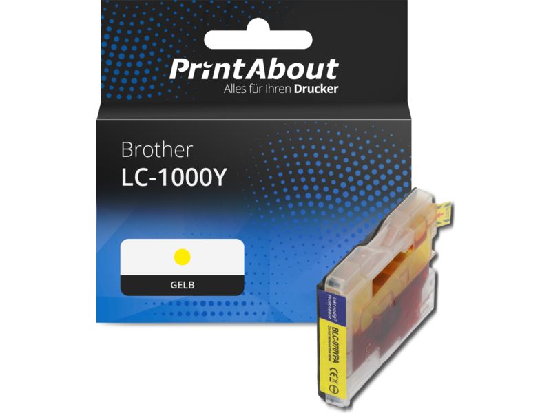 PrintAbout Druckerpatrone LC-1000Y Gelb für Brother