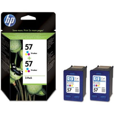 HP 57 (C9503AE) Druckerpatrone - 2x 3-farbig - Multipack
