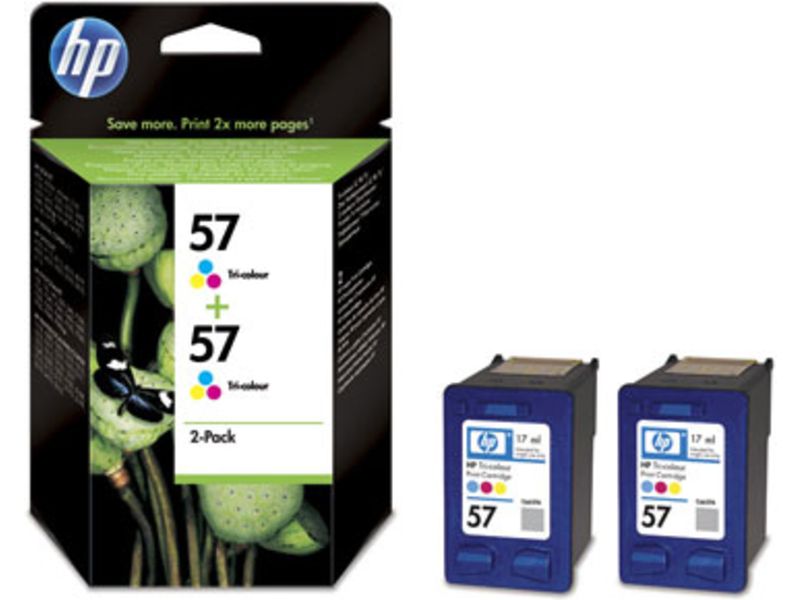 HP 57 (C9503AE) Druckerpatrone - 2x 3-farbig - Multipack