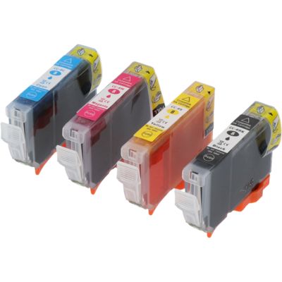 Druckerpatrone kompatibel mit Canon CLI-8BK - 4-farbig - Multipack