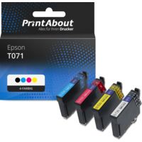 Druckerpatrone kompatibel mit Epson T071 (C13T071540) - 4-farbig - Multipack