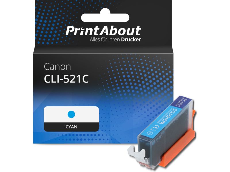 PrintAbout Druckerpatrone CLI-521C Cyan für Canon