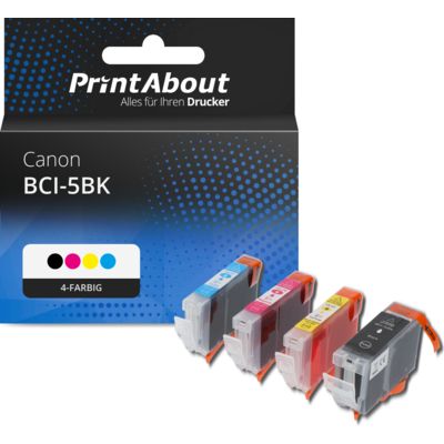 Druckerpatrone kompatibel mit Canon BCI-5BK - 4-farbig - Multipack