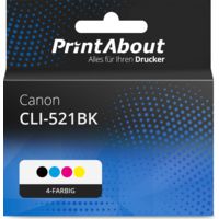 Druckerpatrone kompatibel mit Canon CLI-521BK - 4-farbig - Multipack