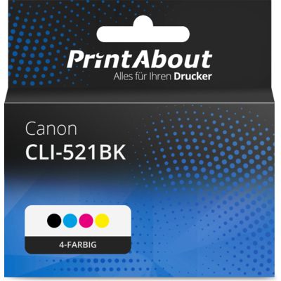 Druckerpatrone kompatibel mit Canon CLI-521BK - 4-farbig - Multipack