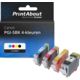 Druckerpatrone kompatibel mit Canon PGI-5BK 4-kleuren - 4-farbig - Multipack
