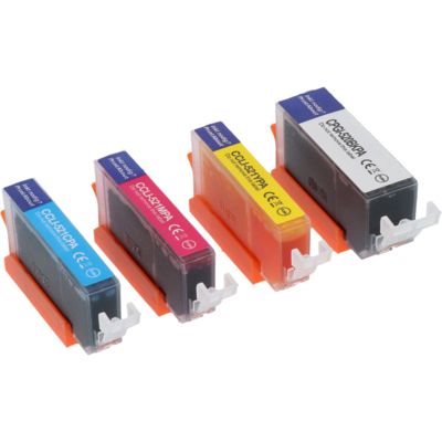 Druckerpatrone kompatibel mit Canon CLI-521 CMYK - 4-farbig - Multipack