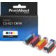 Druckerpatrone kompatibel mit Canon CLI-521 CMYK - 4-farbig - Multipack