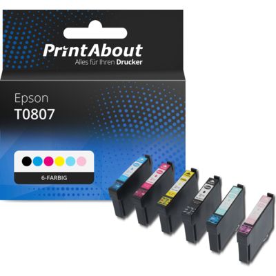 Druckerpatrone kompatibel mit Epson T0807 - 6-farbig - Multipack
