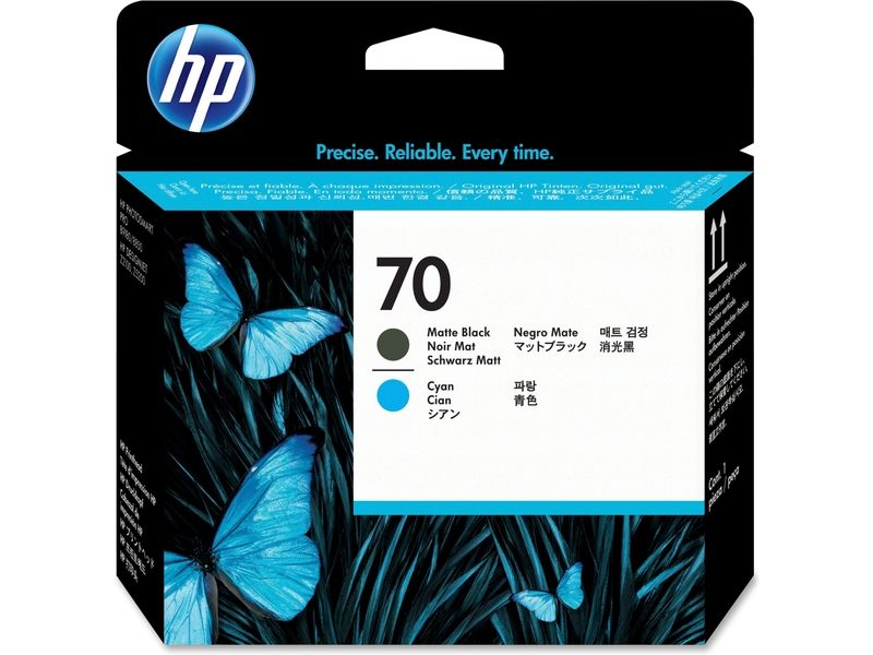 HP 70 (C9404A) - Schwarz + Cyan - Druckkopf