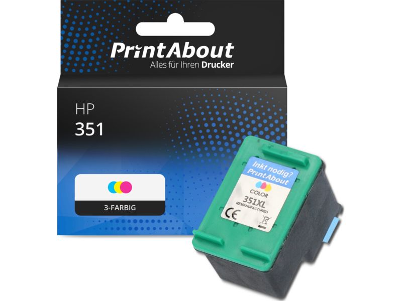 PrintAbout Druckerpatrone 351 (CB337EE) 3-farbig für HP