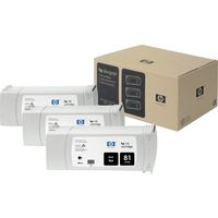 HP 81 (C5066A) Druckerpatrone - 3x Schwarz - Multipack