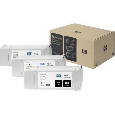 HP 83 (C5072A) Druckerpatrone - 3x UV schwarz - Multipack