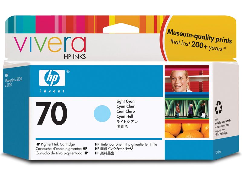 HP 70 (C9390A) - Hellcyan - Druckerpatrone