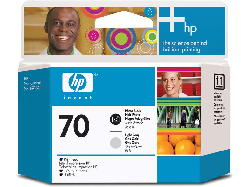 HP 70 (C9407A) - Schwarz + Hellgrau - Druckerpatrone