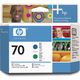 HP 70 (C9408A) - Blau + Grün - Druckerpatrone