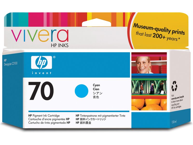 HP 70 (C9452A) - Cyan - Druckerpatrone