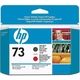 HP 73 (CD949A) - Mattschwarz + Rot - Druckerpatrone