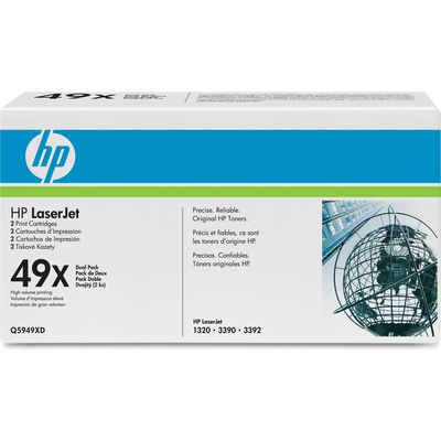 HP 49X (Q5949XD) Toner - 2x Schwarz - Multipack -  Hoher Kapazität