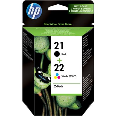 HP 21+22 (SD367AE) - Schwarz + 3 Farben - Druckerpatrone - Multipack