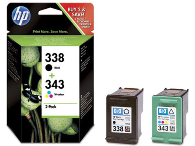 HP 338+343 (SD449EE) - Schwarz + 3 Farben - Druckerpatrone - Multipack