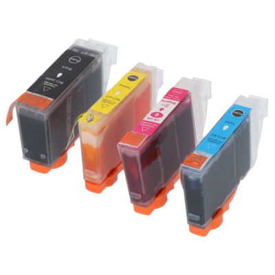 Druckerpatrone kompatibel mit Canon BCI-3eBK - 4-farbig - Multipack