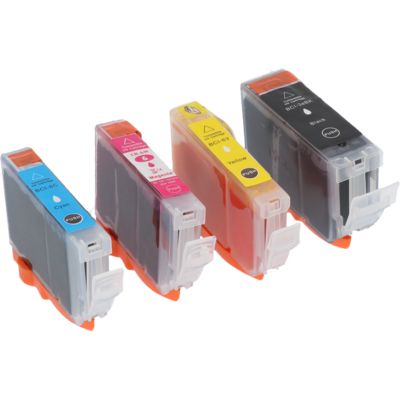 Druckerpatrone kompatibel mit Canon BCI-3eBK - 4-farbig - Multipack