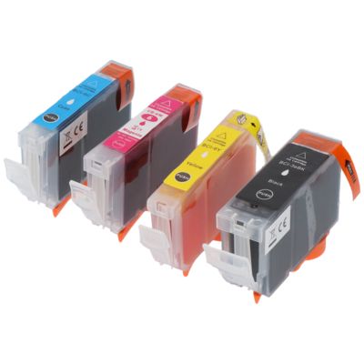 Druckerpatrone kompatibel mit Canon BCI-3eBK - 4-farbig - Multipack