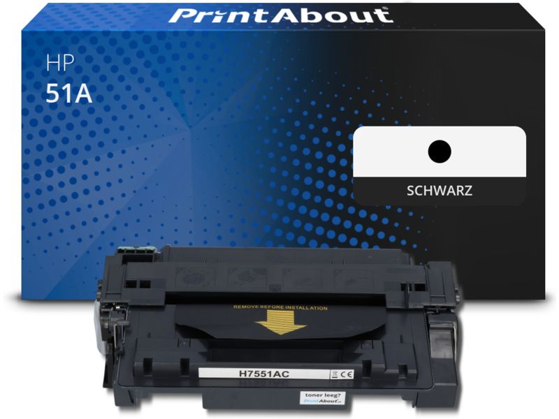 PrintAbout Toner 51A (Q7551A) Schwarz für HP