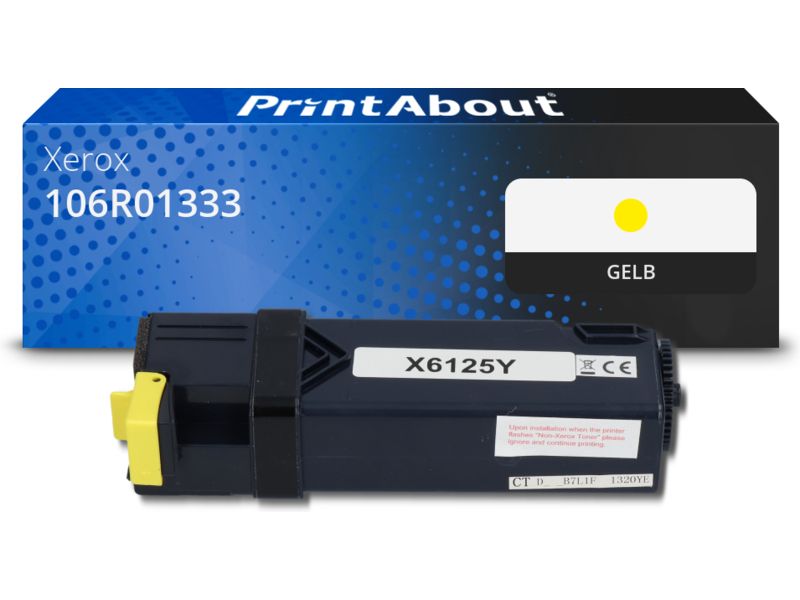 PrintAbout Toner 106R01333 Gelb für Xerox