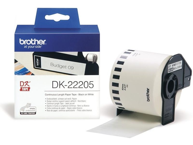 Brother DK-22205 - (62 mm) - Schwarz auf weiß - Etikett