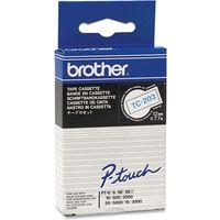 Brother TC-203 - (12 mm) - Blau auf weiß - Tape