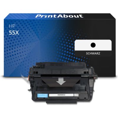 Toner kompatibel mit HP 55X (CE255X) - Schwarz - Hohe Kapazität