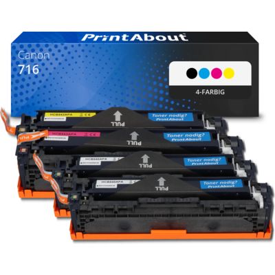 Toner kompatibel mit Canon 716  - 4-farbig - Hohe Kapazität - Multipack