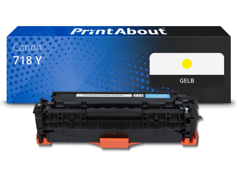 PrintAbout Toner kompatibel mit Canon 718 Y - Gelb