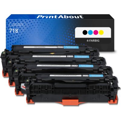 Toner kompatibel mit Canon 718  - 4-farbig - Multipack