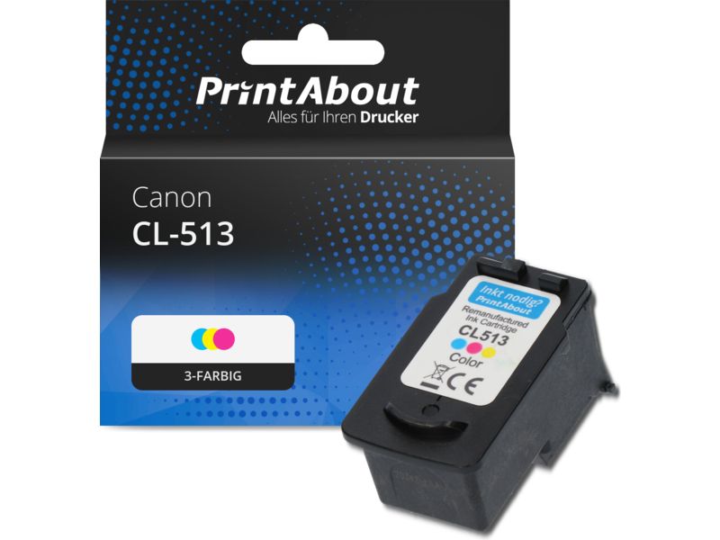 PrintAbout Druckerpatrone CL-513 3-farbig Hohe Kapazität für Canon