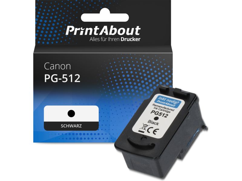 PrintAbout Druckerpatrone PG-512 Schwarz Hohe Kapazität für Canon