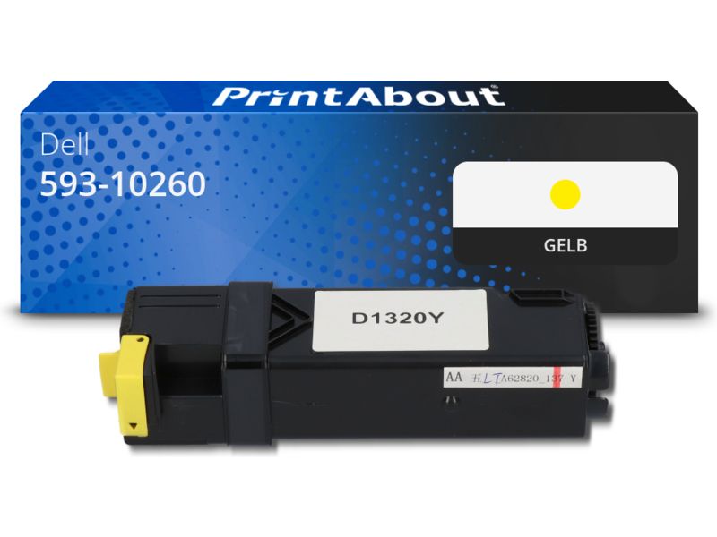 PrintAbout Toner 593-10260 (PN124) Gelb für Dell