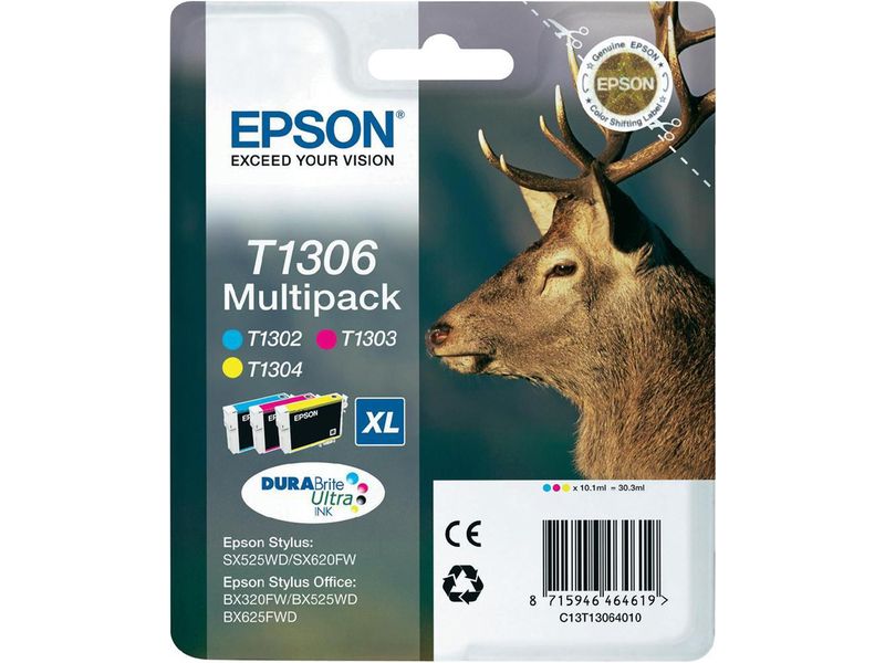 Epson T130 (C13T130640) - 3-farbig - Druckerpatrone - Hohe Kapazität - Multipack