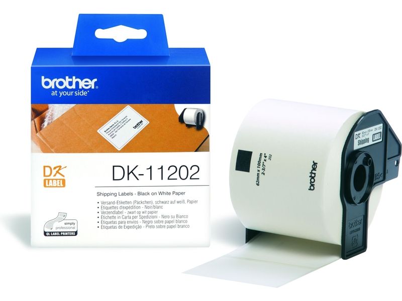 Brother DK-11202 - (100 mm x 64 mm) - Schwarz auf weiß - Etikett