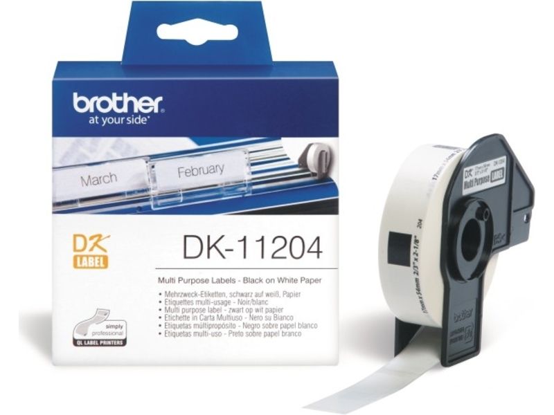 Brother DK-11204 - (17 mm x 54 mm) - Schwarz auf weiß - Etikett