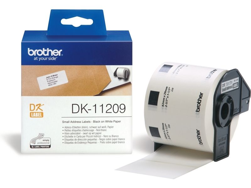 Brother DK-11209 - (29 mm x 62 mm) - Schwarz auf weiß - Etikett